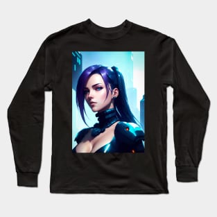 Cyberpunk girl Long Sleeve T-Shirt